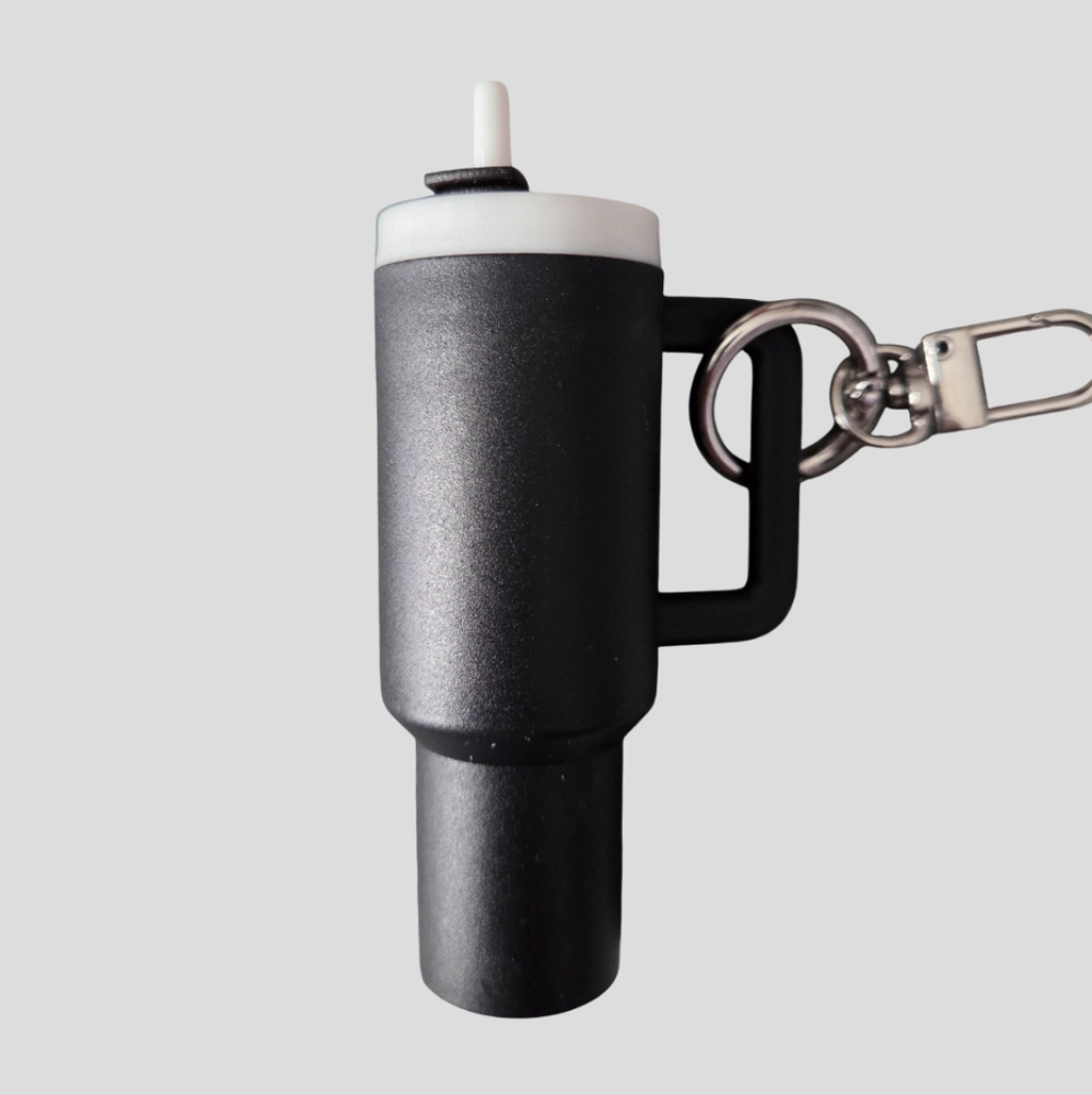 Black Mini Mug/Cup Keychain (FOR A LABEL)